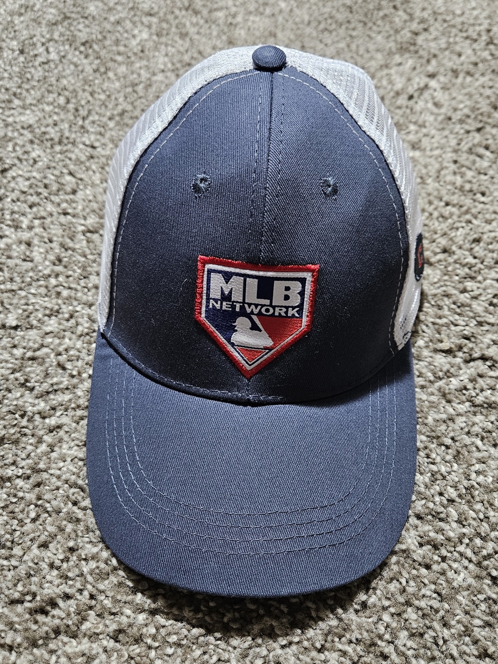 MLB NETWORK Cleveland Guardians Mesh Trucker Snapback Hat Blue White